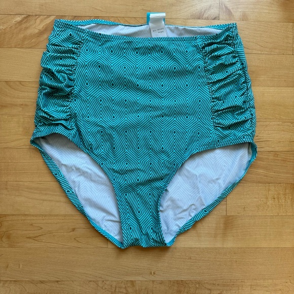 Swim bottoms tummy control with shirred sides - Picture 2 of 5